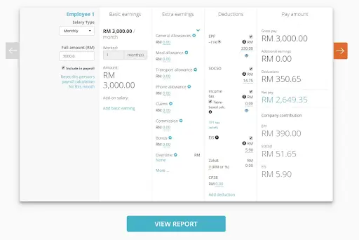 View of Kakitangan's payslip