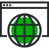 Icon showing web