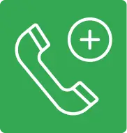 Icon showing contact and phone