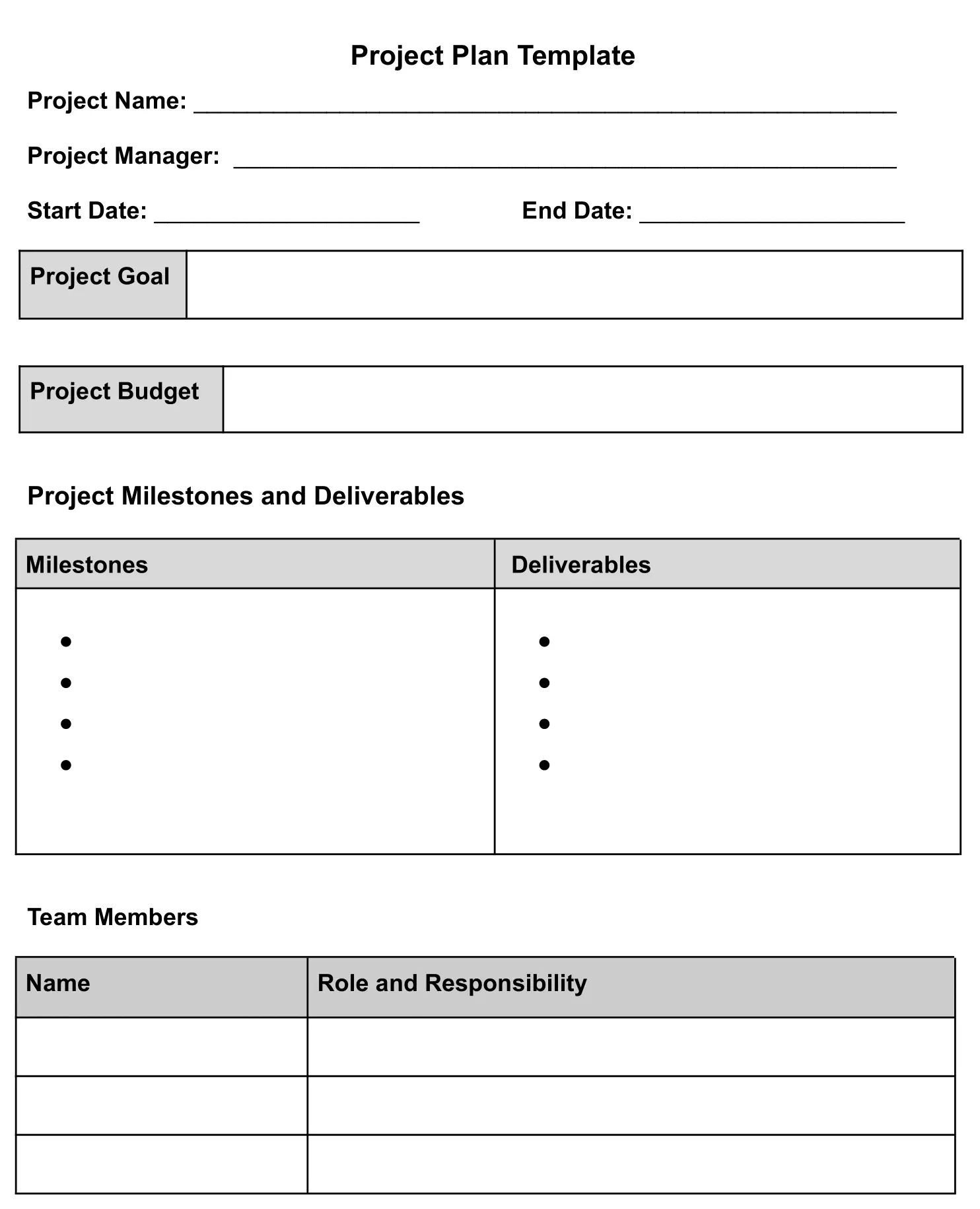 payroll panda Project Plan Template