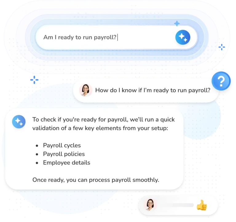 Asking payroll questions to an AI Assistant