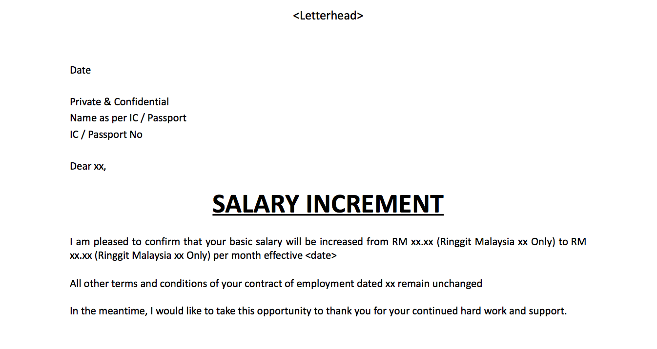 sample letter of employment malaysia