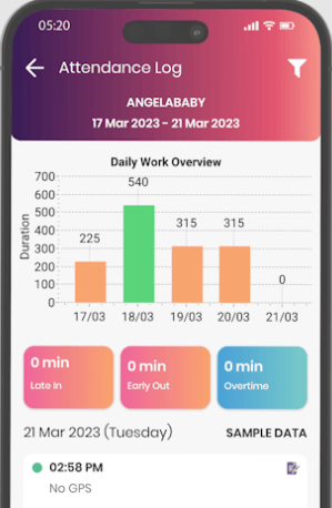 SQL eleave mobile app view