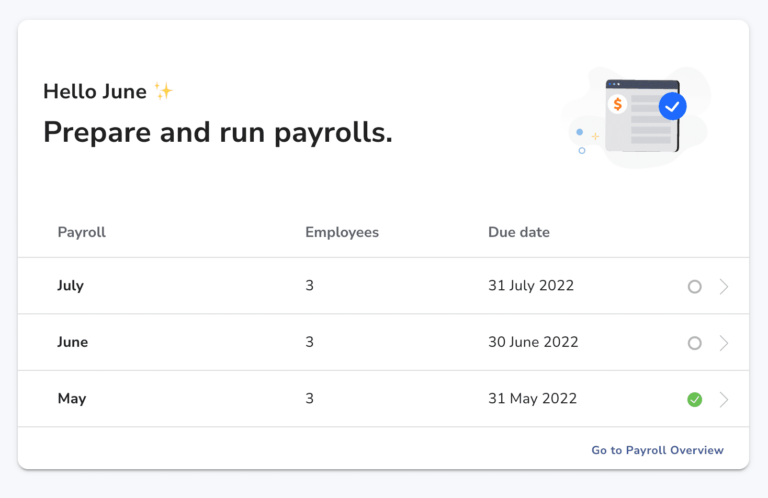 Payroll dashboard