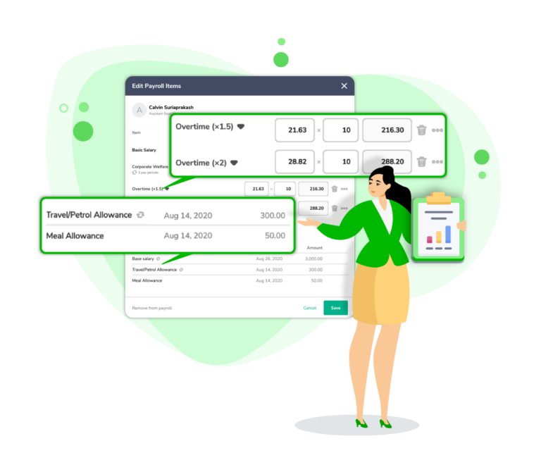 Reports with payroll item details