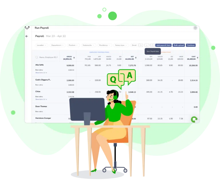 Running payroll with expert