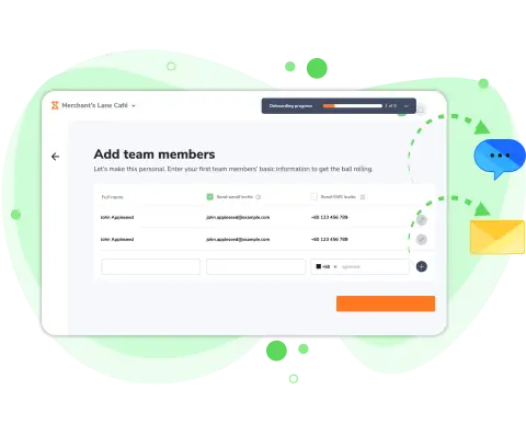 Adding team members