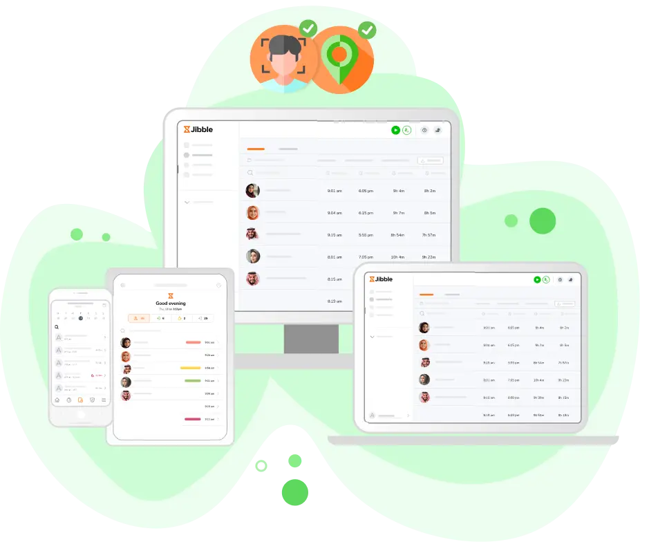 Jibble facial recognition and location