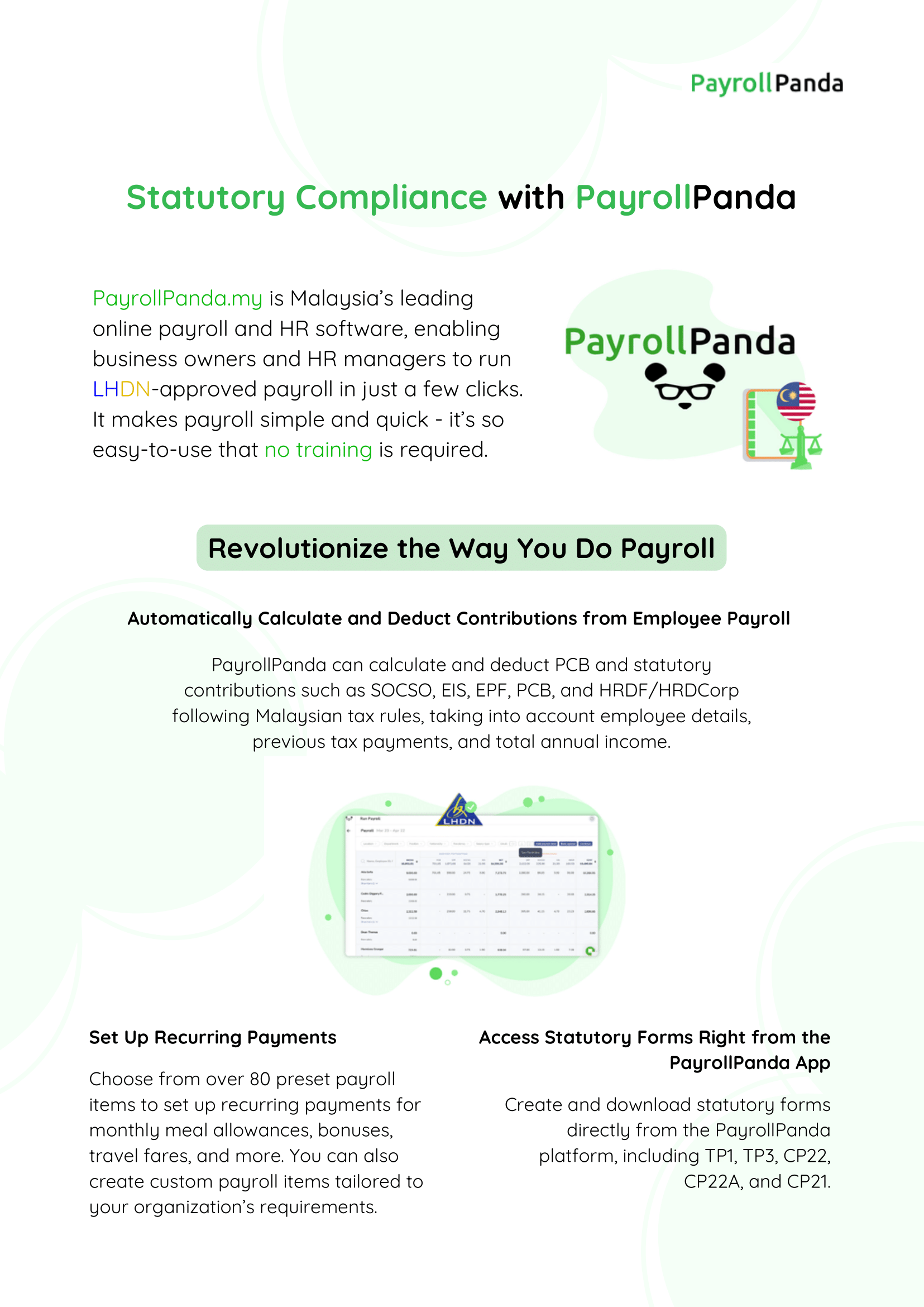 Payroll panda statutory compliance
