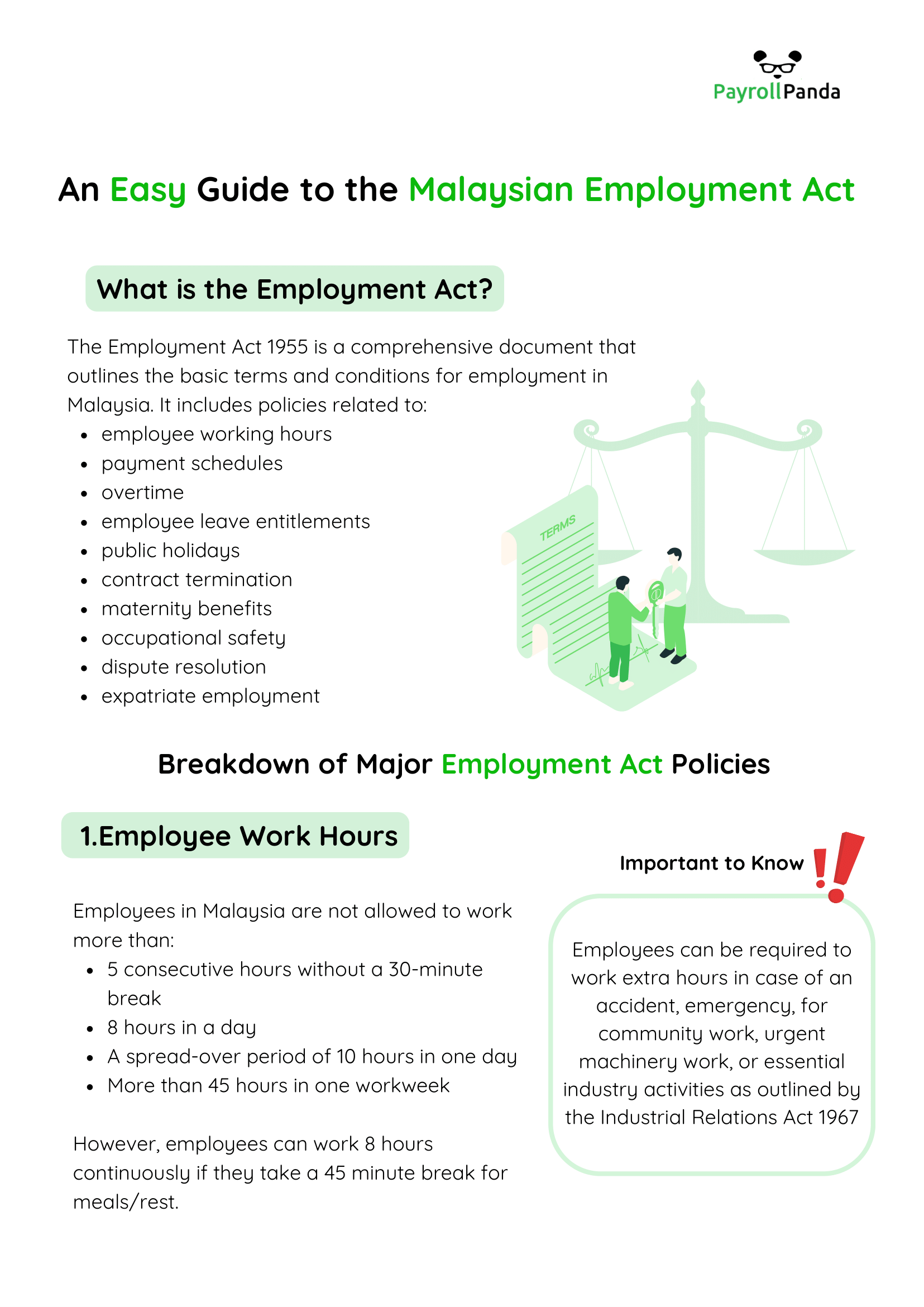 Malaysian Employment Act poster