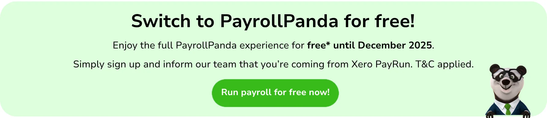 Banner Image for Xero PayRun switch to PayrollPanda