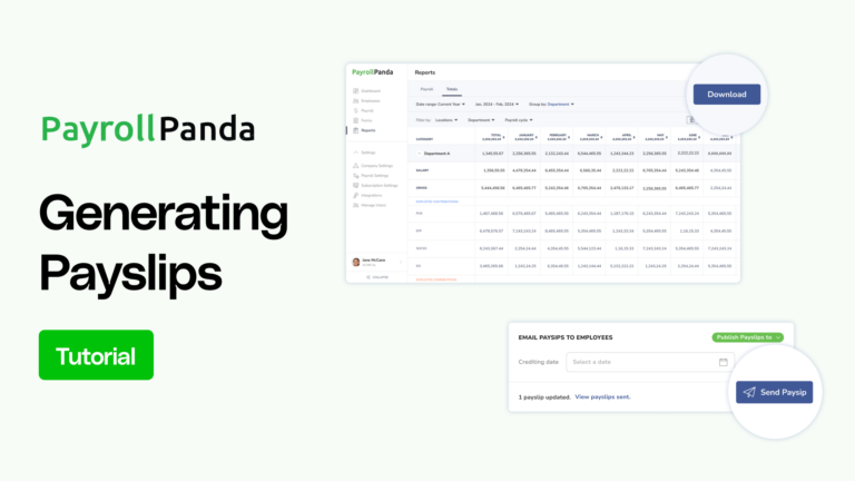 PayrollPanda generating payslips